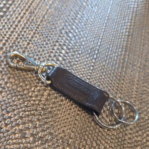 Coach Vintage Dark Brown Leather Keychain